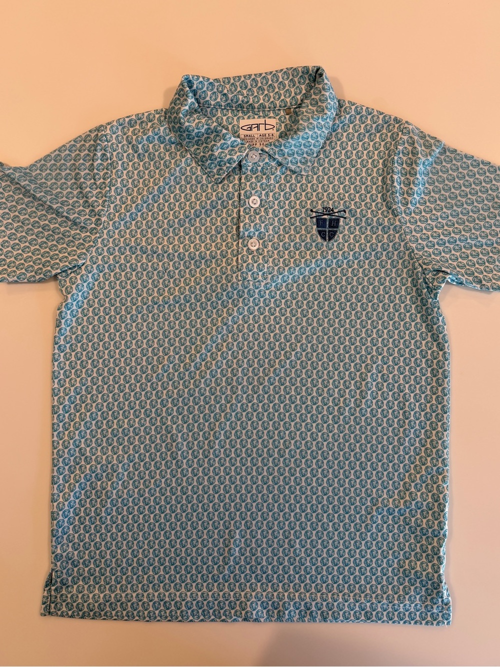 Garb Collection Blue Patterned Polo